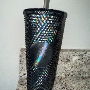 2020 Starbucks Black Holographic Iridescent 24oz studded Tumbler